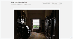 Desktop Screenshot of boxsashrestoration.com